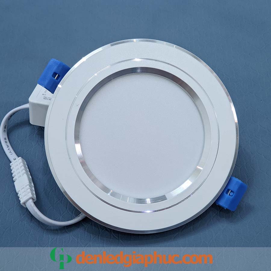 Hình ảnh đèn led âm trần 12w 3 chế độ viền bạc