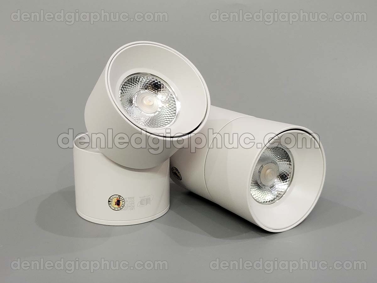 Hình ảnh đèn ống bơ lắp nổi xoay 15w vỏ trắng