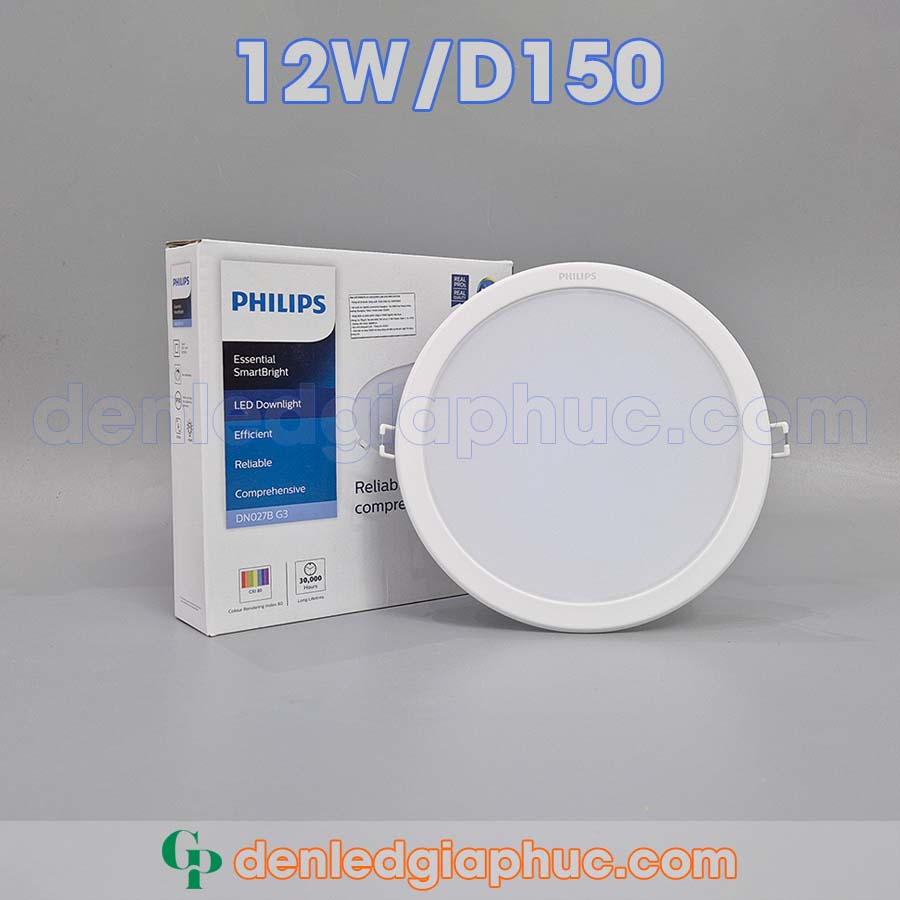 Đèn downlight philips DN027B G3 12W D150 RD