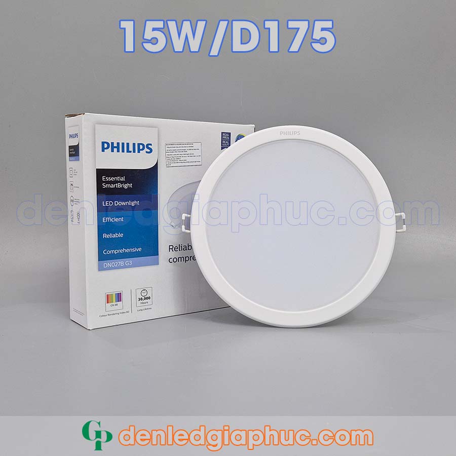 Đèn downlight philips DN027B G3 15W D175 RD