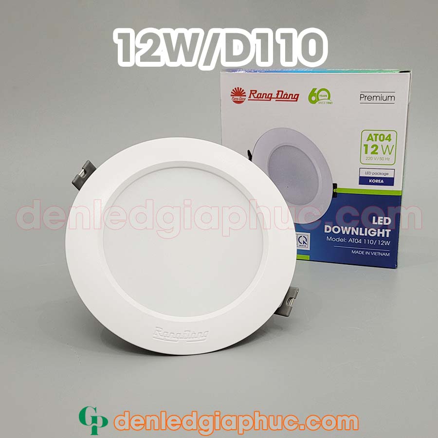 Đèn downlight âm trần 12w D110 AT04 Rạng Đông