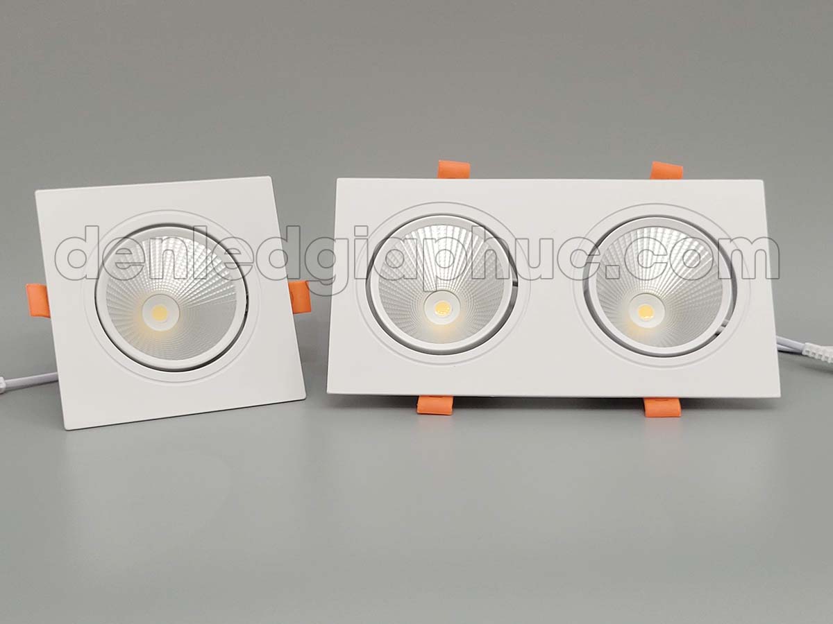 Hình ảnh đèn spotlight chiếu điểm 12w mặt vuông