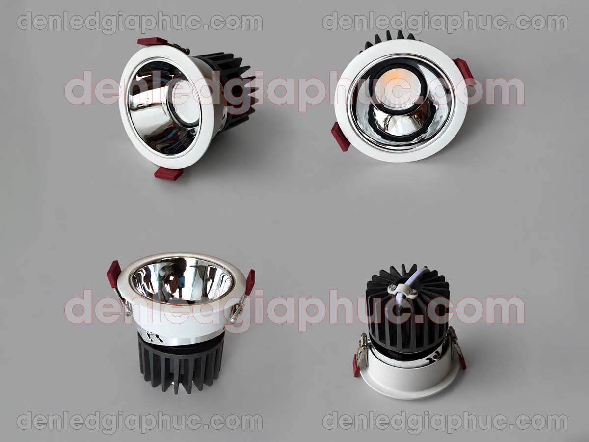 Hình ảnh đèn âm trần spotlight 20w chóa bạc