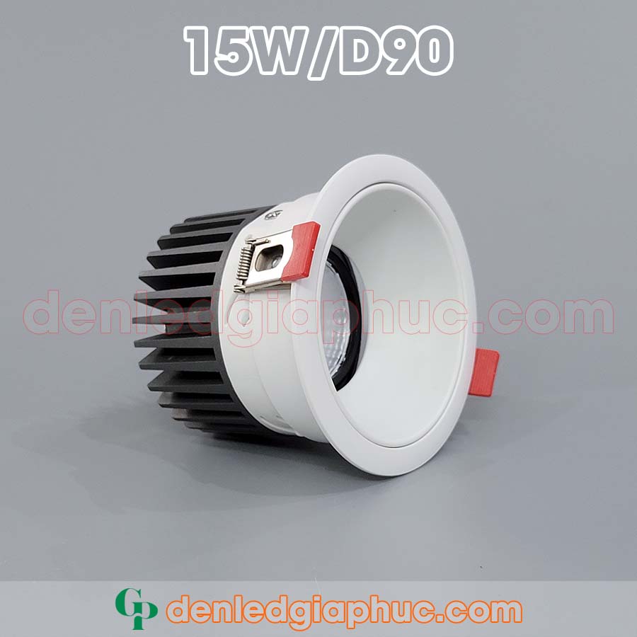 Đèn spotlight âm trần 15W lỗ khoét phi 90 S1 White 