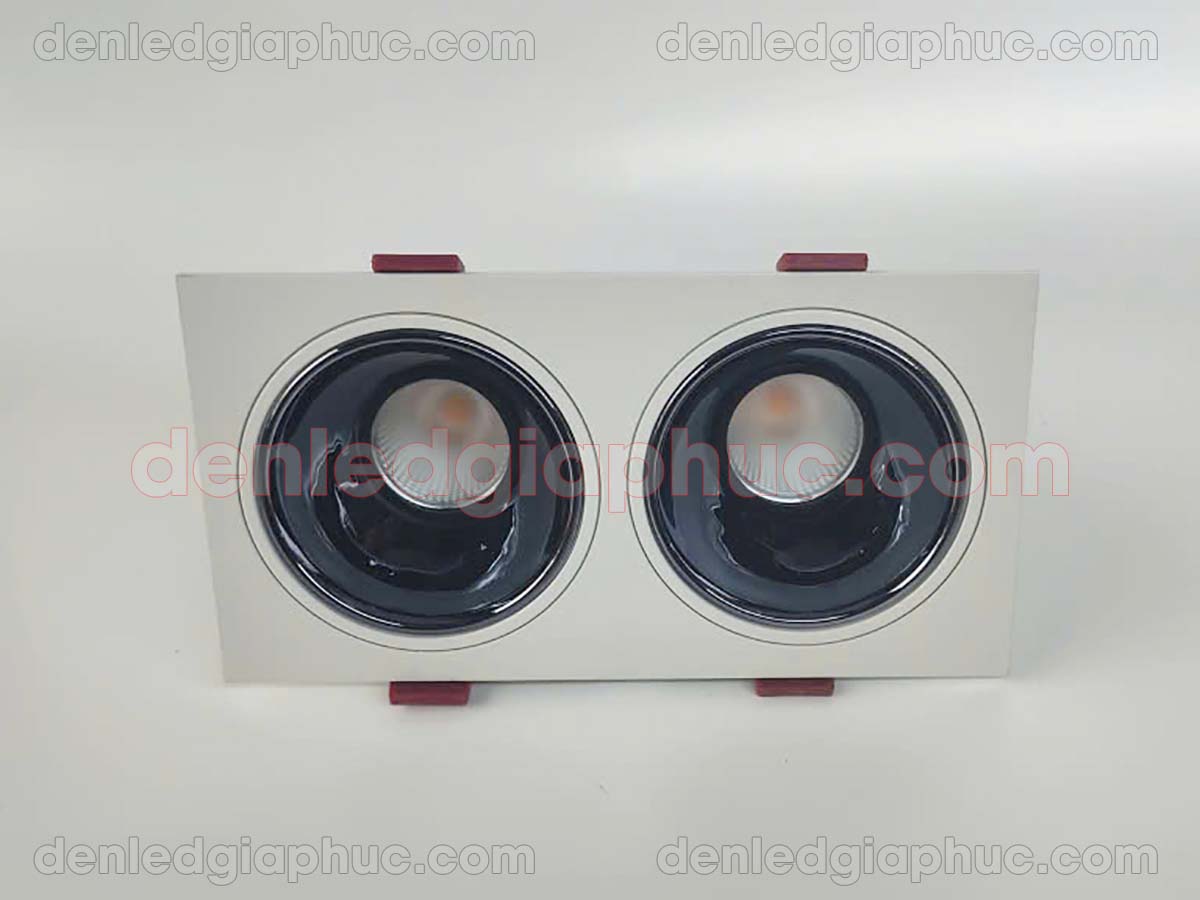 Hình ảnh đèn spotlight âm trần đôi 2x7w