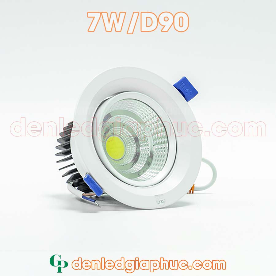 Đèn led downlight âm trần cob đơn tròn